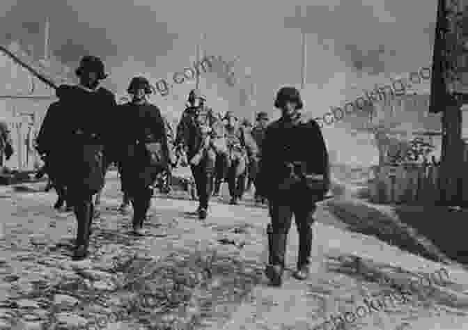 A Black And White Image Of Soldiers Marching Through A Desolate Landscape. Pumpkinflowers: A Soldier S Story Of A Forgotten War