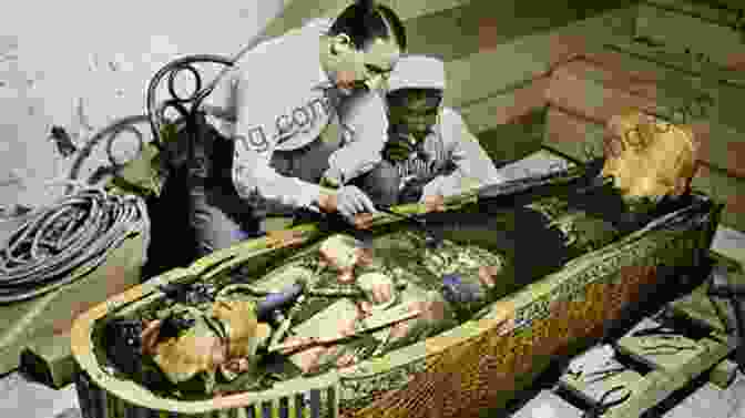 A Breathtaking Photograph Of The Moment Howard Carter, The Renowned Archaeologist, First Entered Tutankhamun's Tomb, Revealing Its Hidden Treasures. The Story Of Tutankhamun Patricia Cleveland Peck