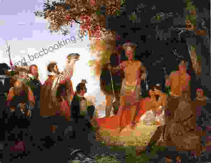 A Scene Depicting The Fierce Battle Between The Powhatan Confederacy And The English Colonists During The Anglo Powhatan War. A Brave And Cunning Prince: The Great Chief Opechancanough And The War For America