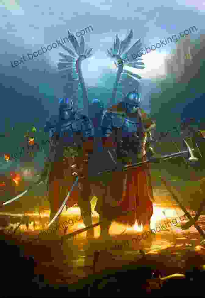 A Scene Where Winged Hussars Confront A Formidable Mythical Creature, Their Determination Unwavering As They Defend Their Homeland From Supernatural Threats. Winged Hussars (The Revelations Cycle 3)