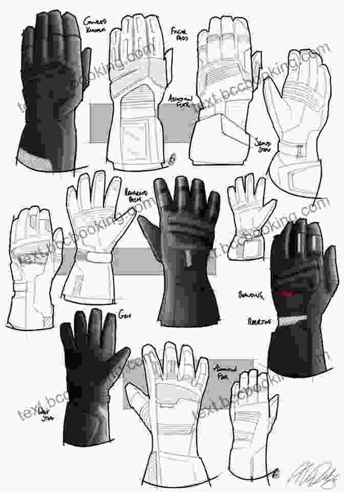 A Sketch Of Different Fingerless Glove Designs, Showcasing Various Patterns And Shapes Fingerless Gloves Patterns: How To Make Your Own Beautiful And Unique Fingerless Gloves