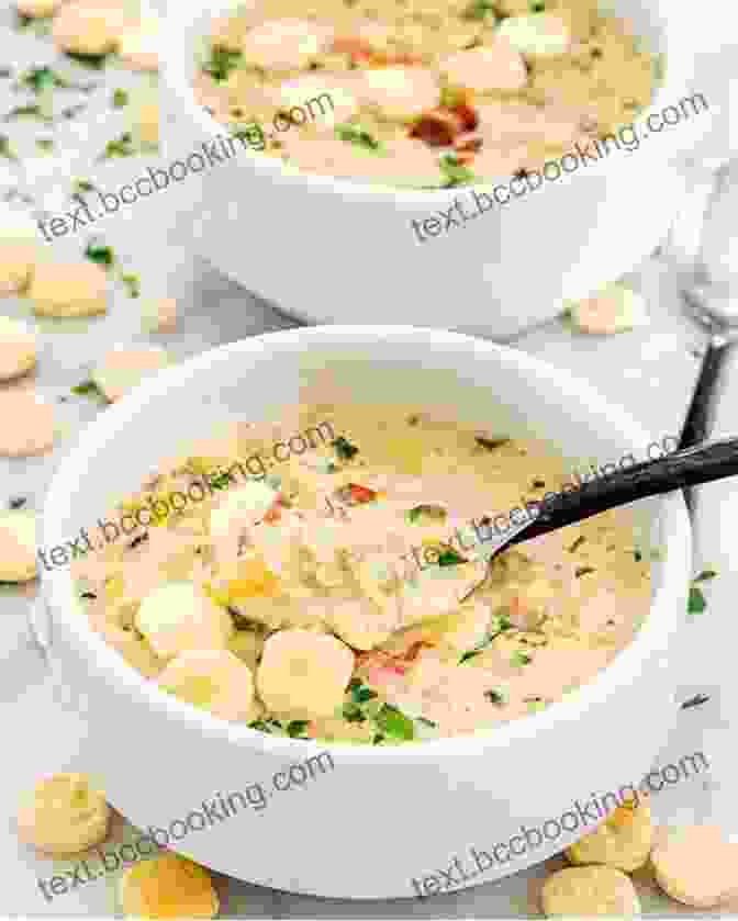 A Steaming Bowl Of New England Clam Chowder, Rich With Clams, Potatoes, And Vegetables The Food Of A Younger Land: A Portrait Of American Food Before The National Highway System Before Chainrestaurants And Before Frozen Food When The Of American Food From The Lost WPA Files