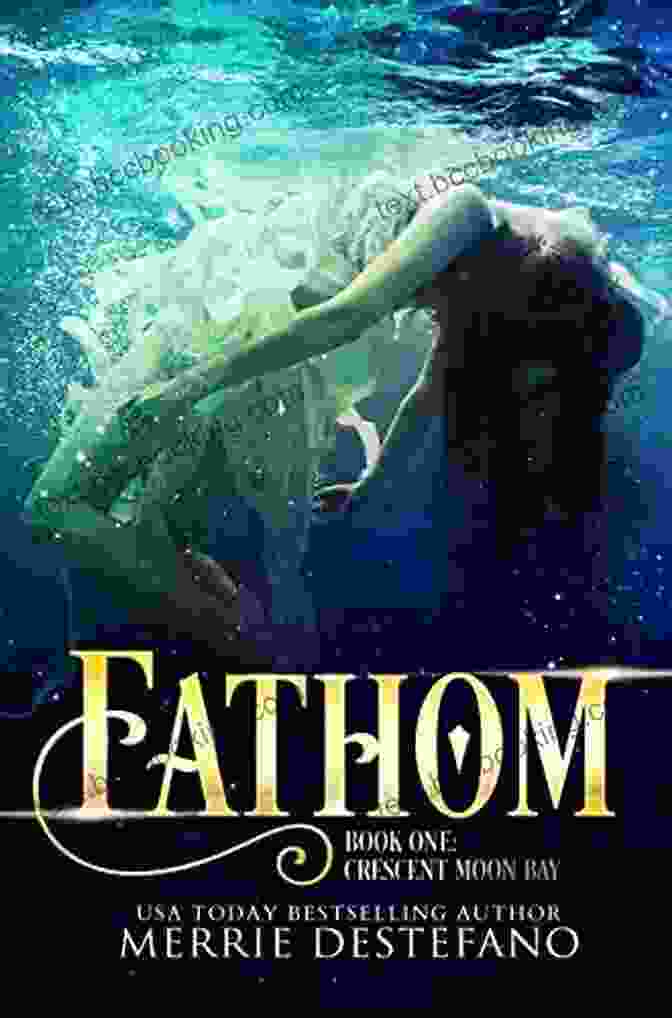 Fathom Two Crescent Moon Bay Book Cover Featuring A Woman Standing On A Beach With A Full Moon Rising Behind Her Fathom: Two: Crescent Moon Bay