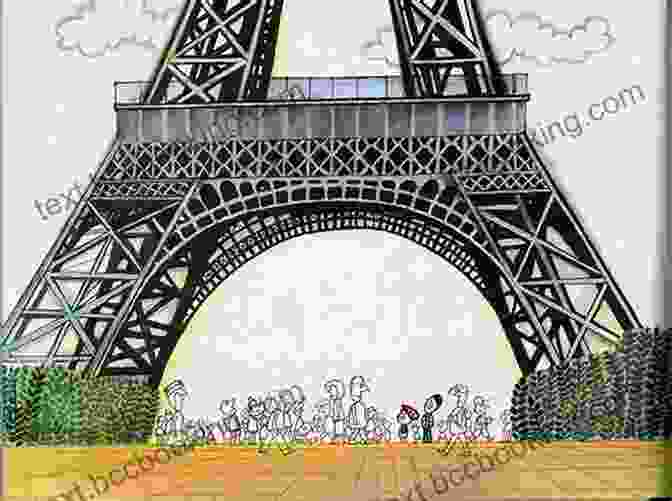 Illustration Of Charlotte And Gaston Standing On The Eiffel Tower Overlooking The Cityscape. Charlotte In Paris Melissa Sweet