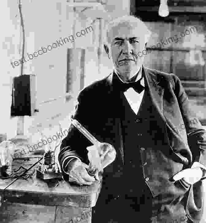 Image Of Thomas Edison Holding A Light Bulb, Representing Invention A Machine Called Indomitable: The Remarkable Story Of A Scientist S Inspiration Invention And Medical Breakthrough