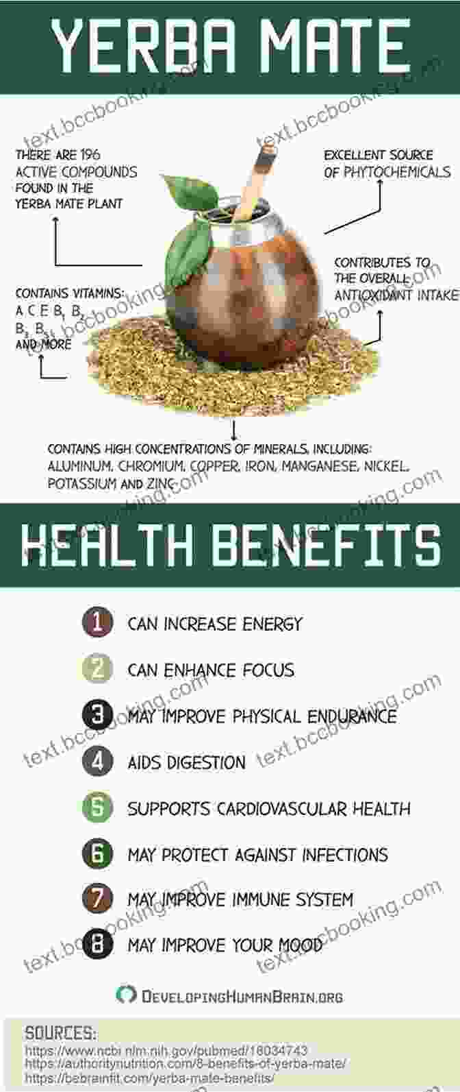 Infographic Showcasing The Health Benefits Of Yerba Mate Mad For A Mate: Action Packed Shifter RomCom (BeWere My Heart 3)