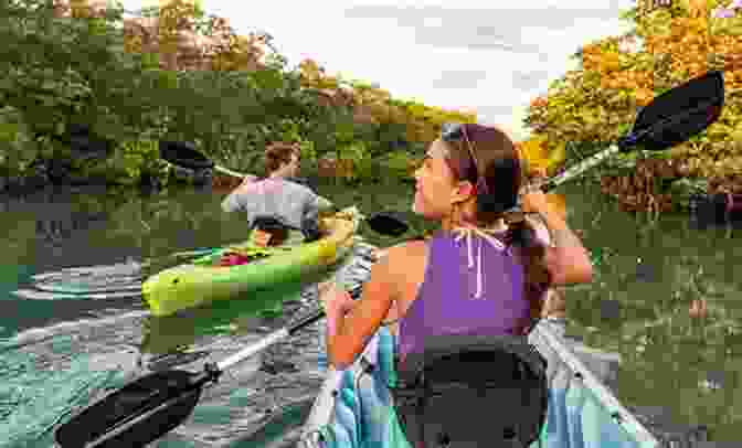 Kayaking Through The Serene Mangrove Channels Of The Caribbean, Surrounded By Lush Vegetation And Exotic Birdlife. On Island Time: Kayaking The Caribbean