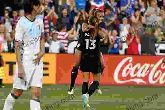 Mallory Pugh Celebrating A Goal For The USWNT On The Field With Megan Rapinoe Alex Morgan Carli Lloyd And Mallory Pugh