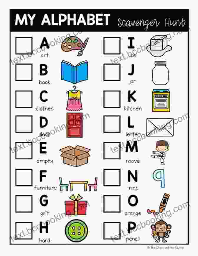 Preschoolers On An Alphabet Scavenger Hunt Learn Alphabets Colorful Flashcards For Kids And Toddlers: Learn Alphabets A To Z With Pictures Preschool Learning Alphabet Letters For Kids