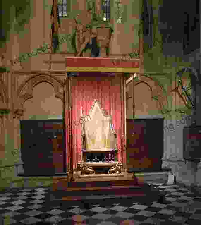 The Coronation Chair Adorned With Red Velvet And Golden Accents, Standing In Westminster Abbey The Coronation Chair And Stone Of Scone: History Archaeology And Conservation (Westminster Abbey Occasional Papers 2)