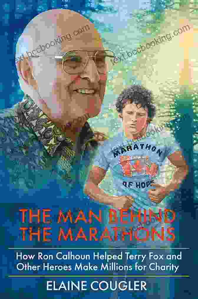 The Man Behind The Marathons Book Cover Featuring A Silhouette Of A Runner Against A Vibrant City Skyline The Man Behind The Marathons: How Ron Calhoun Helped Terry Fox And Other Heroes Make Millions For Charity