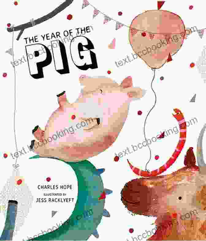 Year Of The Pig Book Cover Featuring A Pig's Head On A Red Background Year Of The Pig Mark J Hainds